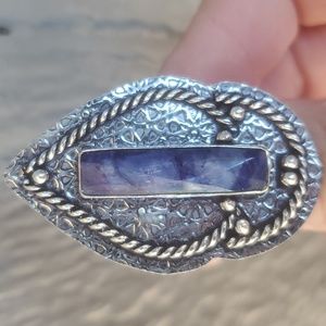 New Burmese Sapphire 925 Silver Ring.